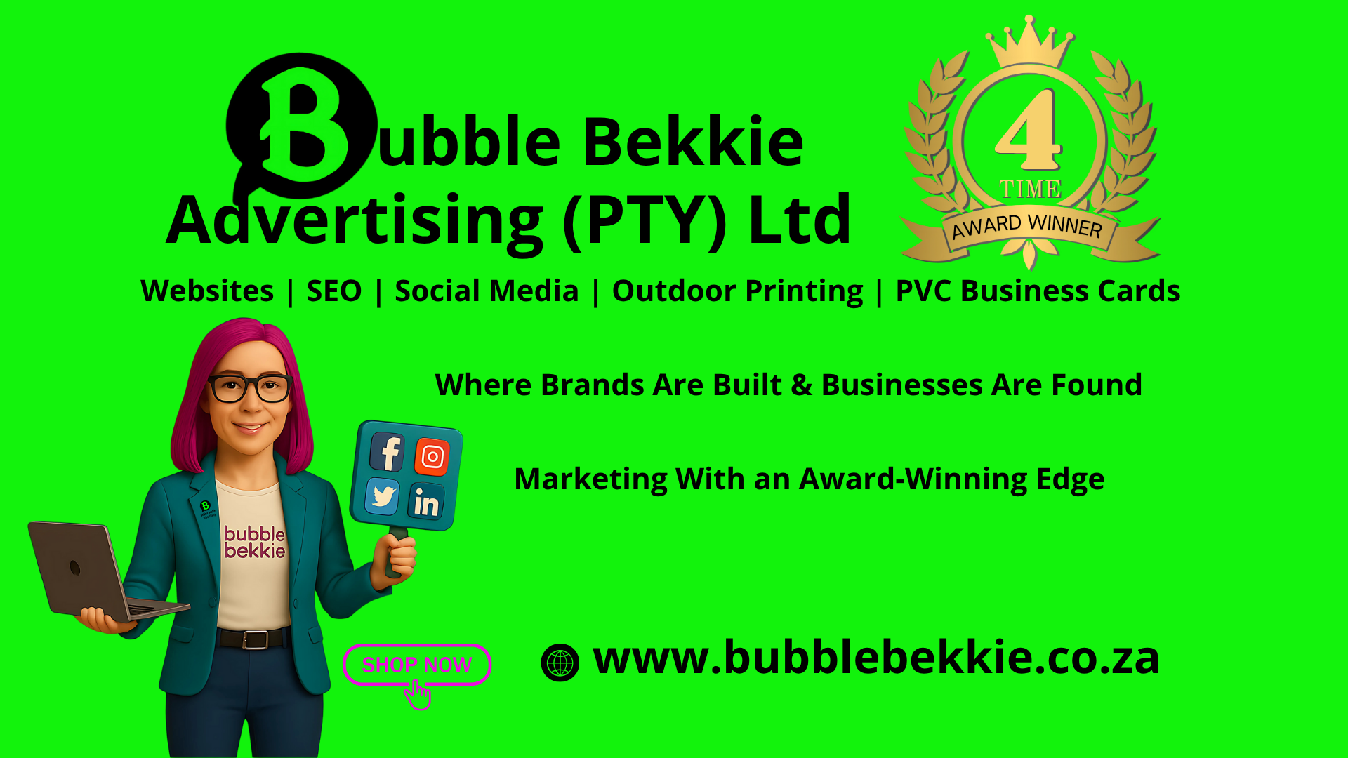 Bubble Bekkie Advertising logo - Award-winning digital marketing agency in South Africa